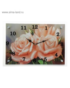 Часы настенные Цветы Розы 25х35см Сюжет