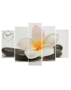 Часы настенные модульные Цветок на камне 80 140 см Сюжет