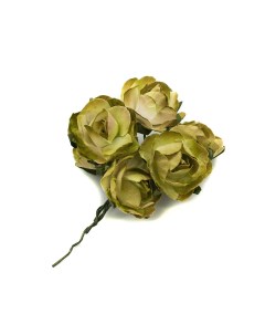 Розы из бумаги 8 шт SCB 280503 зеленые Scrapberry's