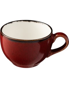 Чашка Джаспер чайная 200мл фарфор белый красный Kunstwerk