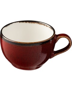 Чашка Джаспер чайная 120мл фарфор белый красный Kunstwerk