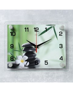 Часы Часы настенные серия Цветы Цветок плавный ход 20 х 26 см Рубин