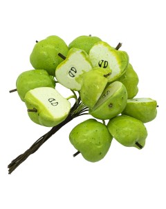 Букет из искусственных фруктов Яблоки половинки зелёный 12 шт GF15 192 Астра