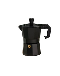 Гейзерная кофеварка для приготовления на плите Alum black кофейник на 1 чашку цве Доляна