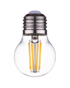 Лампа светодиодная нитевидная прозрачная шар G45 7 Вт 2700 К Е27 Комплект 10 шт Фарлайт