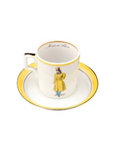 Чашка с блюдцем Гербовая Modes de Paris желтый 220 мл Императорский фарфоровый завод