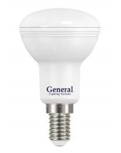 Лампа светодиодная E14 7W 4500K арт 602237 10 шт General