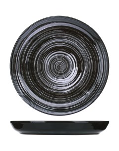 Тарелка Маренго мелкая 260х260х25мм керамика черный серый Борисовская керамика