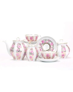 Сервиз чайный Розовый сад 15 предметов Дулевский фарфор