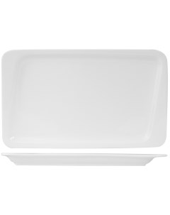 Тарелка прямоугольная 300х180х20мм фарфор белый Kunstwerk