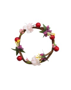 Венок декоративный цвета фуксии Цветы и ягоды 7 5 см MH1 157 Астра