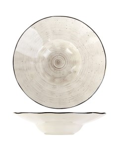 Тарелка для пасты Пастораль D 29 см серый 3012657 Kunstwerk