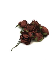 Розы из бумаги 8 шт SCB 280510 темно коричневые Scrapberry's