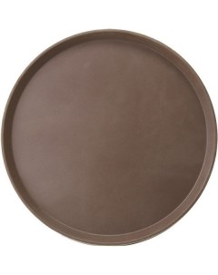 Поднос круглый прорезиненный d 35 6 см коричневый bar 4080619 Prohotel