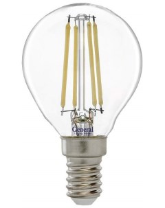 Лампа светодиодная E14 10W 6500K Шар арт 679166 10 шт General