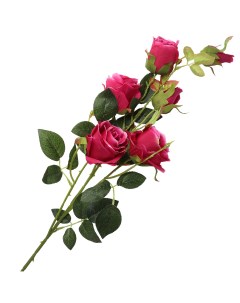 Цветок искусственный Кустовая роза 95см фуксия Айрис