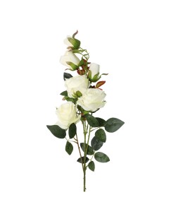 Цветок искусственный Кустовая роза 95см белый Айрис