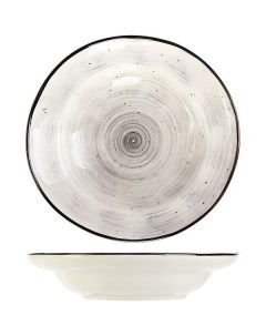 Тарелка глубокая Пастораль D 23 см серый 3010456 Kunstwerk