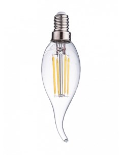 Лампа светодиодная нитевидная прозрачная свеча на ветру СW35 11 Вт 6500 К Е14 Фарлайт