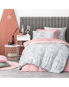 Комплект постельного белья Джина эвкалиптовое волокно 50x70 см бело розовый 1 5 сп Togas