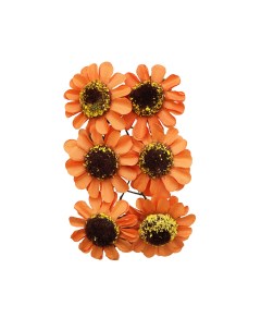 Искусственные оранжевые цветы 4x2 см MH1 2314 6 шт Астра