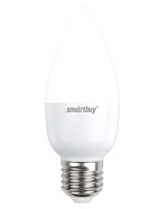 Лампа светодиодная E27 7W 6000K Свеча арт 663676 10 шт Smartbuy