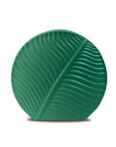 Керамическая декоративная Ваза для цветов в интерьер размер L 31х8х33 см зеленый Solmax