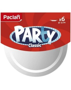 Тарелки пластиковые 23 см 6 штук Paclan