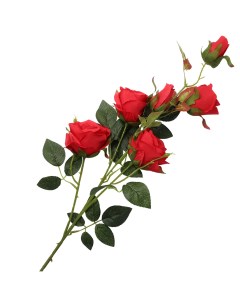 Цветок искусственный Кустовая роза 95см красный Айрис