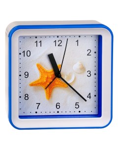 Часы Quartz будильник PF TC 010 квадратные 14 8x14 8 см подвес на стену звезда Perfeo