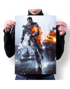 Плакат А2 Принт Battlefield Бателфилд 2 Migom