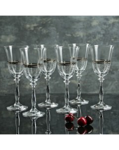 Набор бокалов для вина Анжела 250 мл 6 шт Crystal bohemia