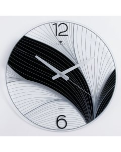 Часы Часы настенные серия Интерьер Черный лотос плавный ход d 39 см Рубин