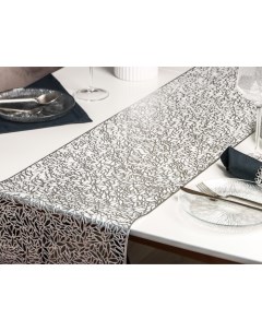 Дорожка на стол Манифик 30x150 см цвет серебро Доляна