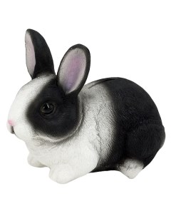 Копилка гипс Кролик 1 Черно белый h15 см Flatel
