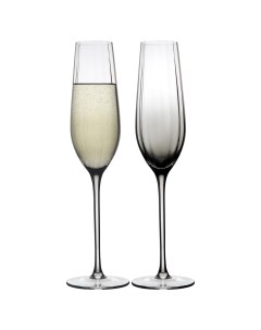 Набор из 2 штук Бокалы для шампанского Gemma Agate 0 22 л прозрачные Liberty jones