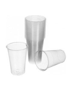 Одноразовые пластиковые стаканы 200 мл 100 штук Пласт-сервис