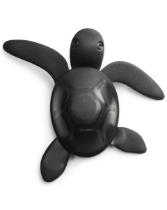 Магнит Save Turtle черный Qualy