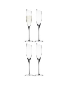 Набор из 4 штук Бокалы для шампанского Geir 0 19 л прозрачные Liberty jones
