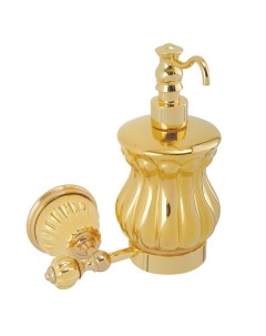 Дозатор для жидкого мыла настенный керамика золото Olivia 24650 Migliore