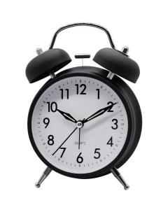 Часы будильник подсветка цвет черный матовый металл размер 15 9x11 5см бесшум Apeyron