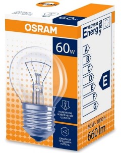 Лампа Е27 60W шар прозрачная Osram