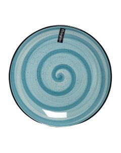 Тарелка десертная керамика 19 см круглая Аэрография 139 27065 мятный бриз Elrington