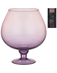 Ваза Drops Napolion violet pink 26см стекло 316 1744_ Fra'n'co