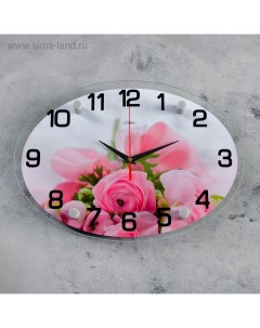 Часы настенные Цветы Нежность 24х34 см Рубин