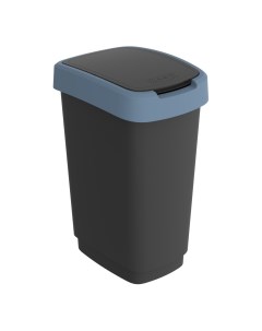 Мусорный контейнер для бытовых отходов Twist 25 л черно синий Rotho