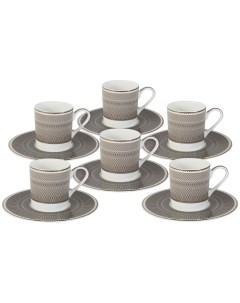Кофейный набор на 6 персон 12 предметов Мокко чашки 100мл NG I150905A C6 AL_ Naomi