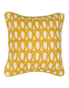 Чехол на подушку с принтом Twirl горчичного цвета из коллекции Cuts Pieces 45х45 см Tkano