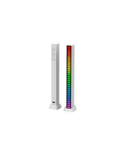 Светодиодная подсветка RGB D08 эквалайзер для музыки белый Mobicent