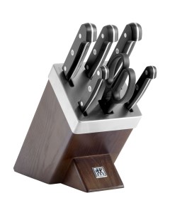 Набор кухонных ножей Gourmet 36133 410 7 предметов с блоком коричневый Zwilling